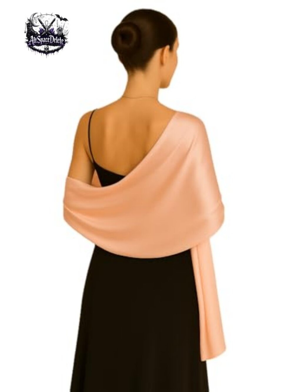Long Satin Silk-Feel Scarf Wrap Shawl Lightweight Gift Boxed